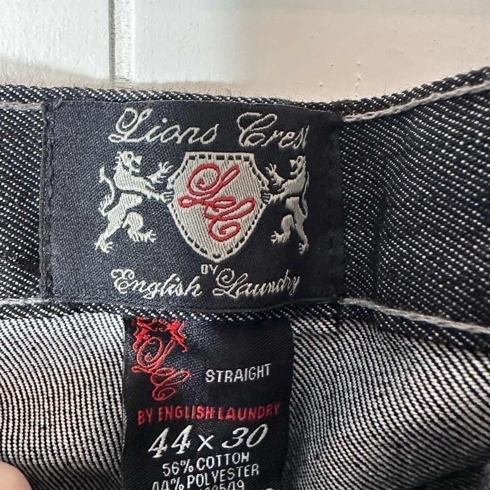 Lion’s Crest/English Laundry Men’s Straight Leg Dark Denim Jeans Size 44 x 30 - Picture 9 of 10